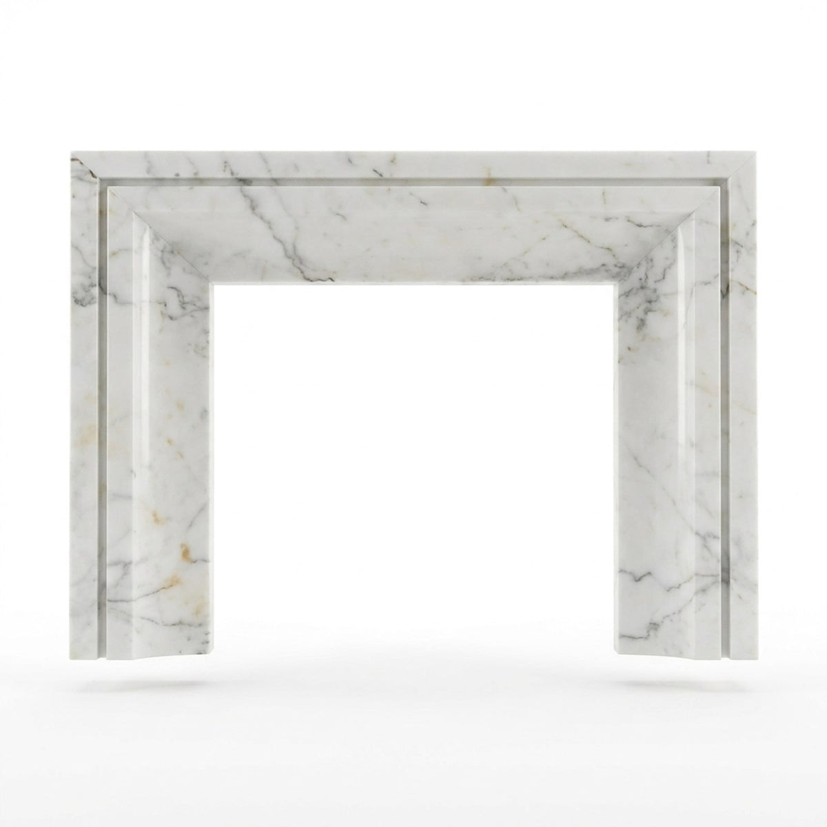 Carrara Polished Marble Fireplace Surround