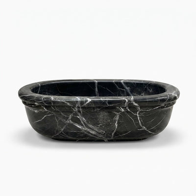 Verde Levanto Polished Marble Oval Bathtub