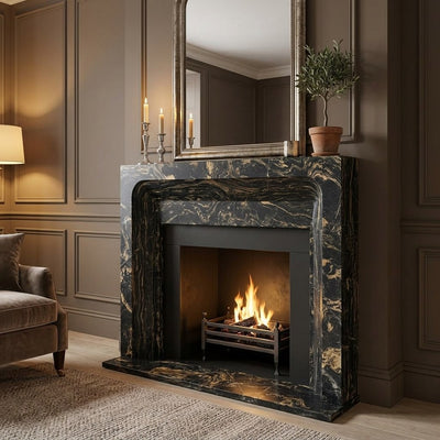 Picasso Marble Polished Fireplace Surround — premium