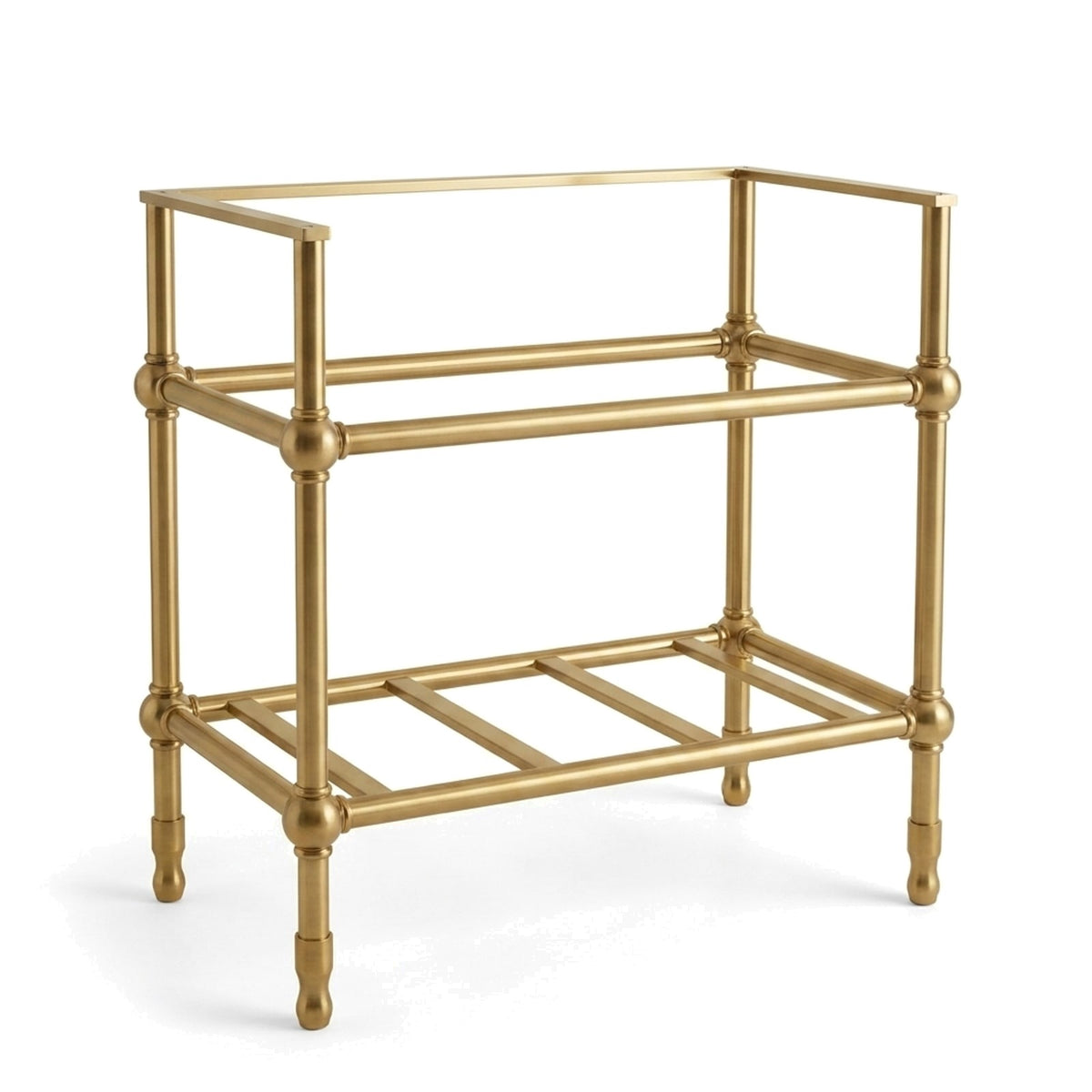 Metal Stand No. 827 – custom stainless steel vanity stand — view 1