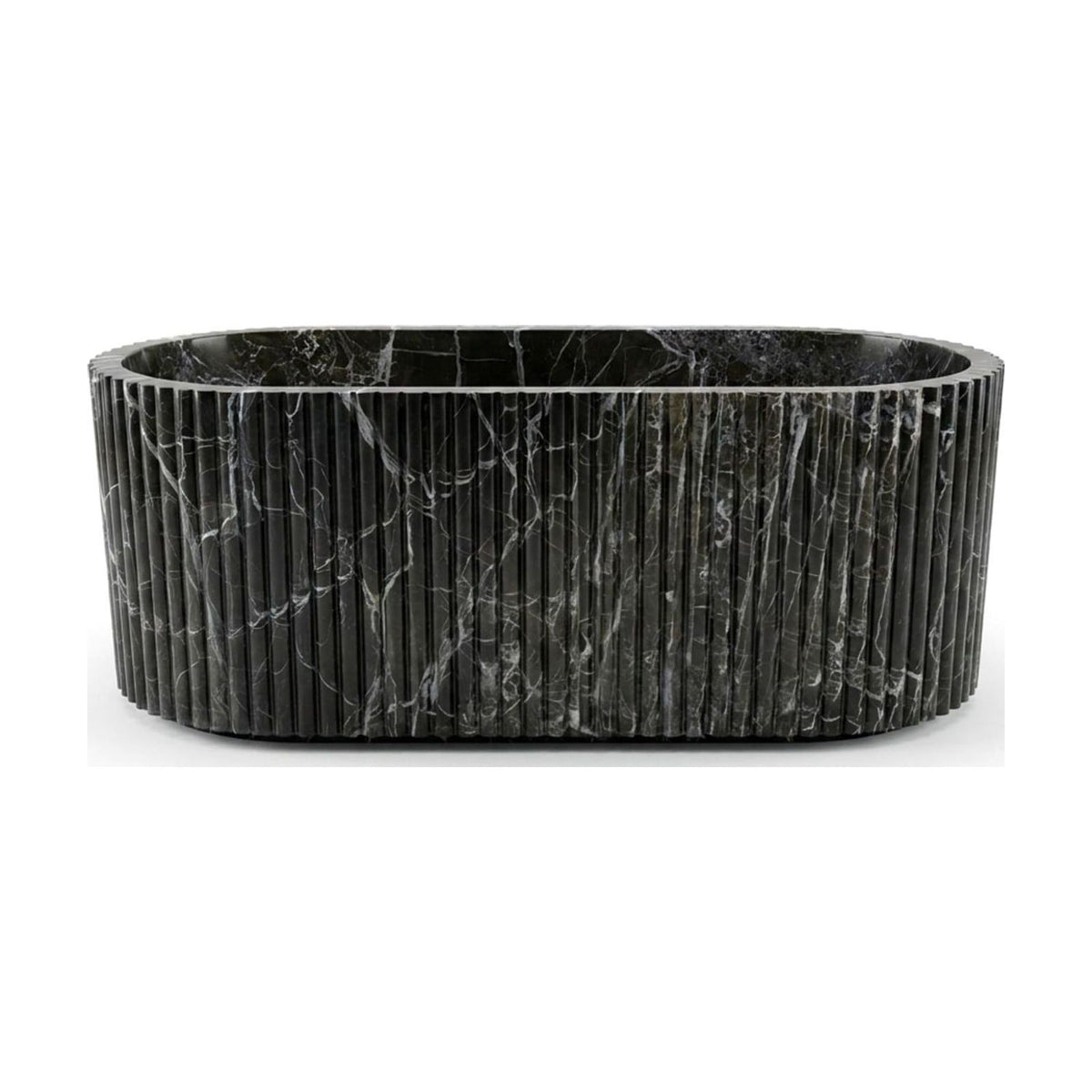 Verde Levanto Fluted Marble Bathtub