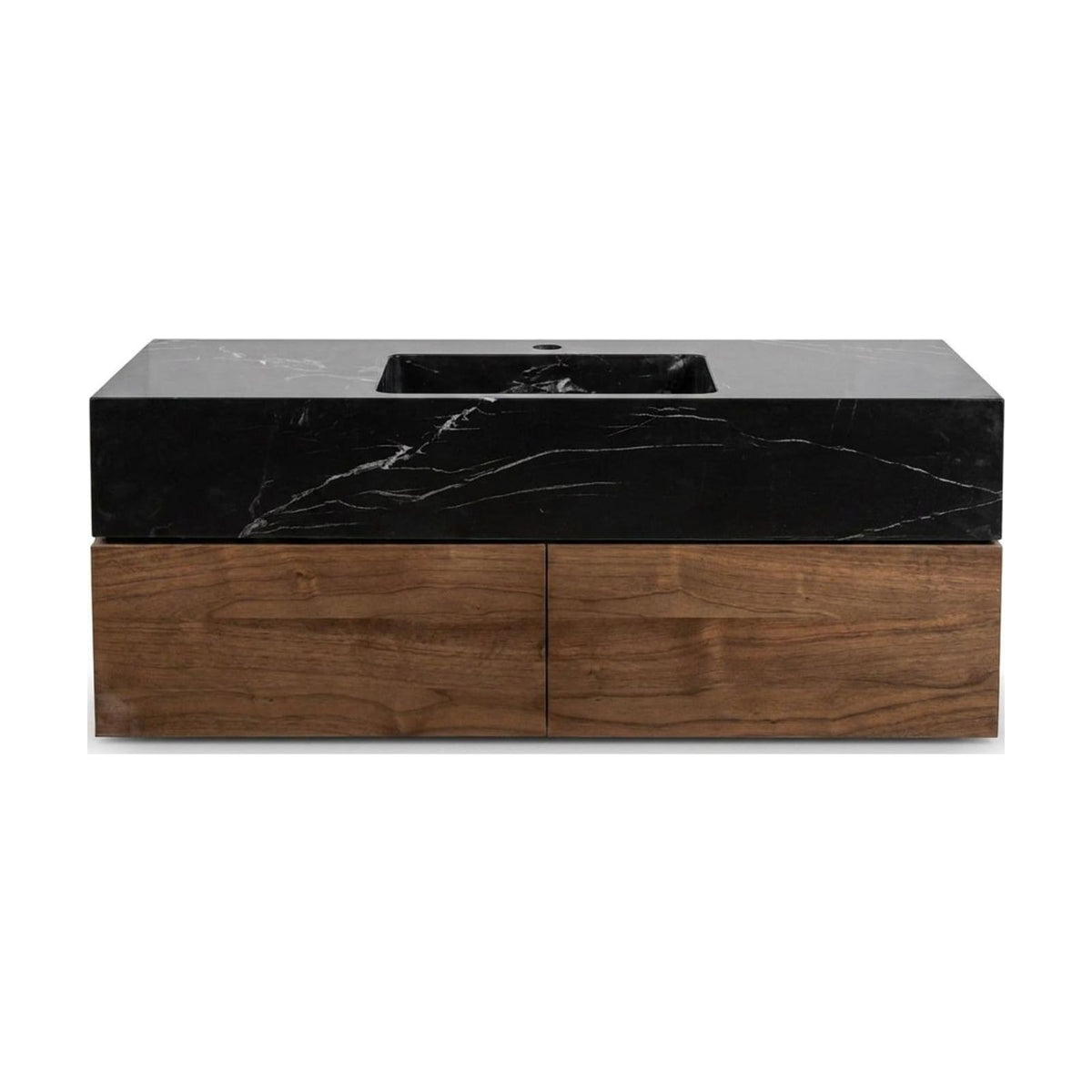 Nero Marquina Polished Marble Vanity Sink — view 1