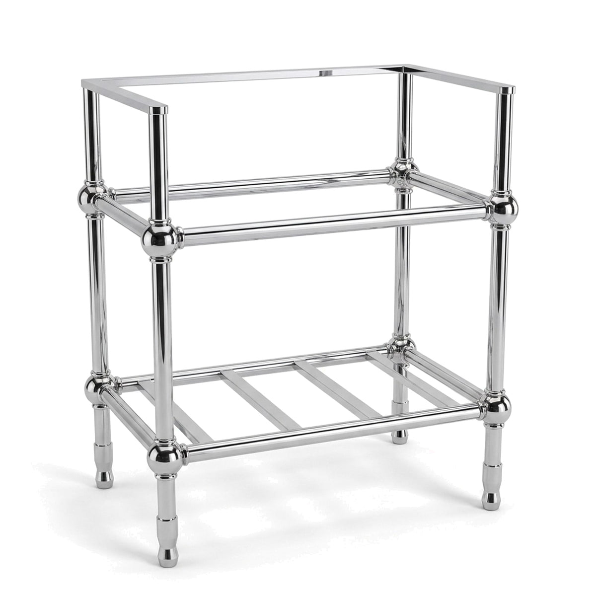Metal Stand No. 800 – custom stainless steel vanity stand — view 1