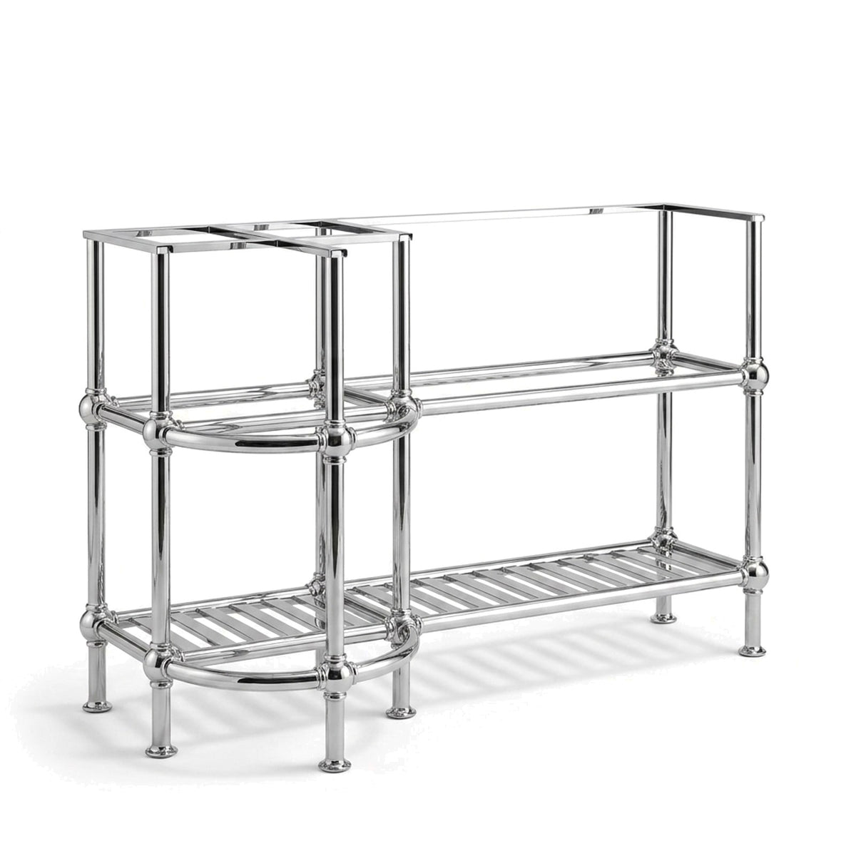 Metal Stand No. 866 – custom stainless steel vanity stand — view 1