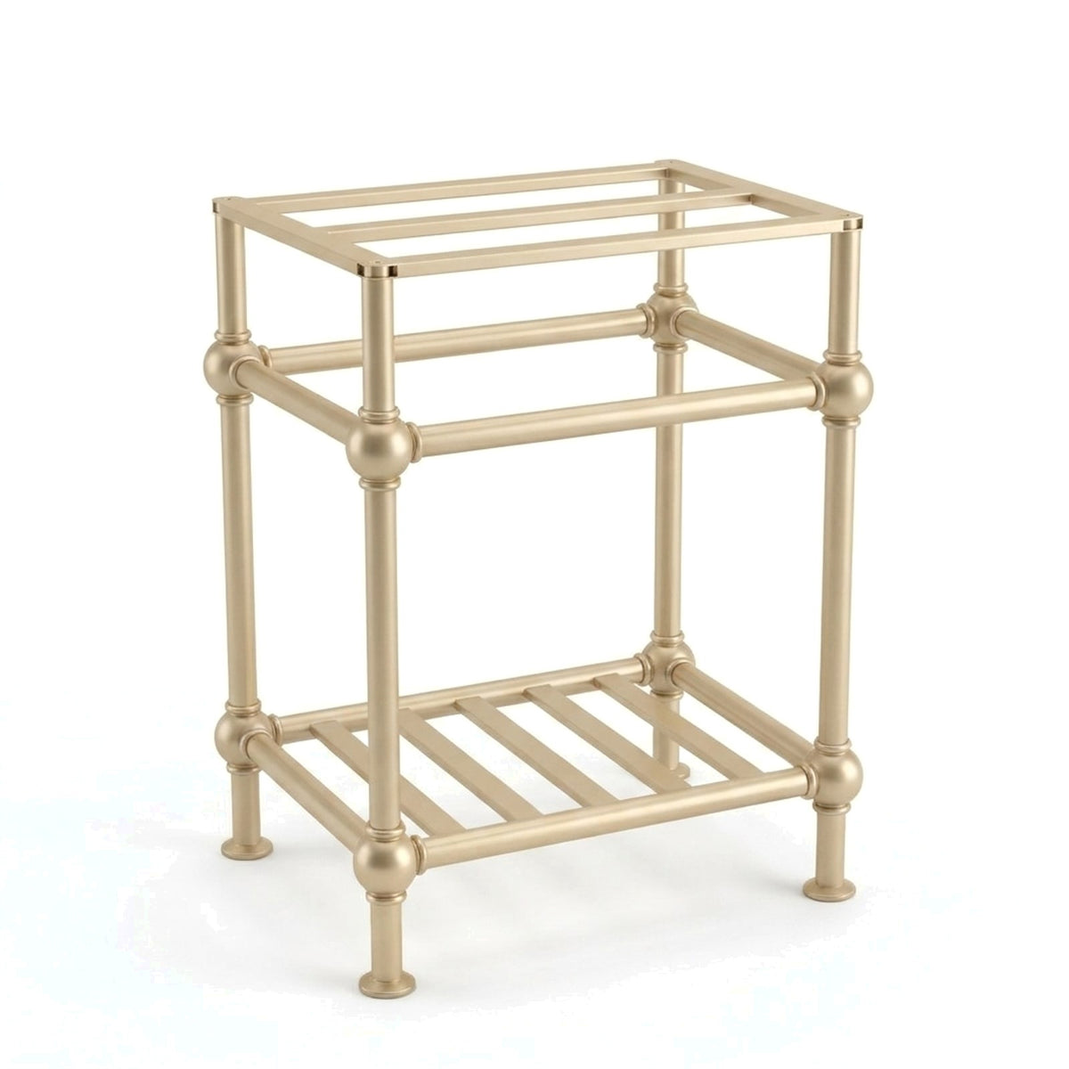 Metal Stand No. 853 – custom stainless steel vanity stand — view 1