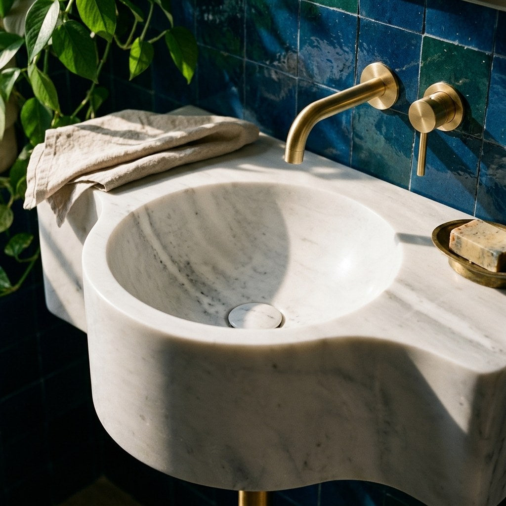 Carrara Marble Sink — premium — view 2