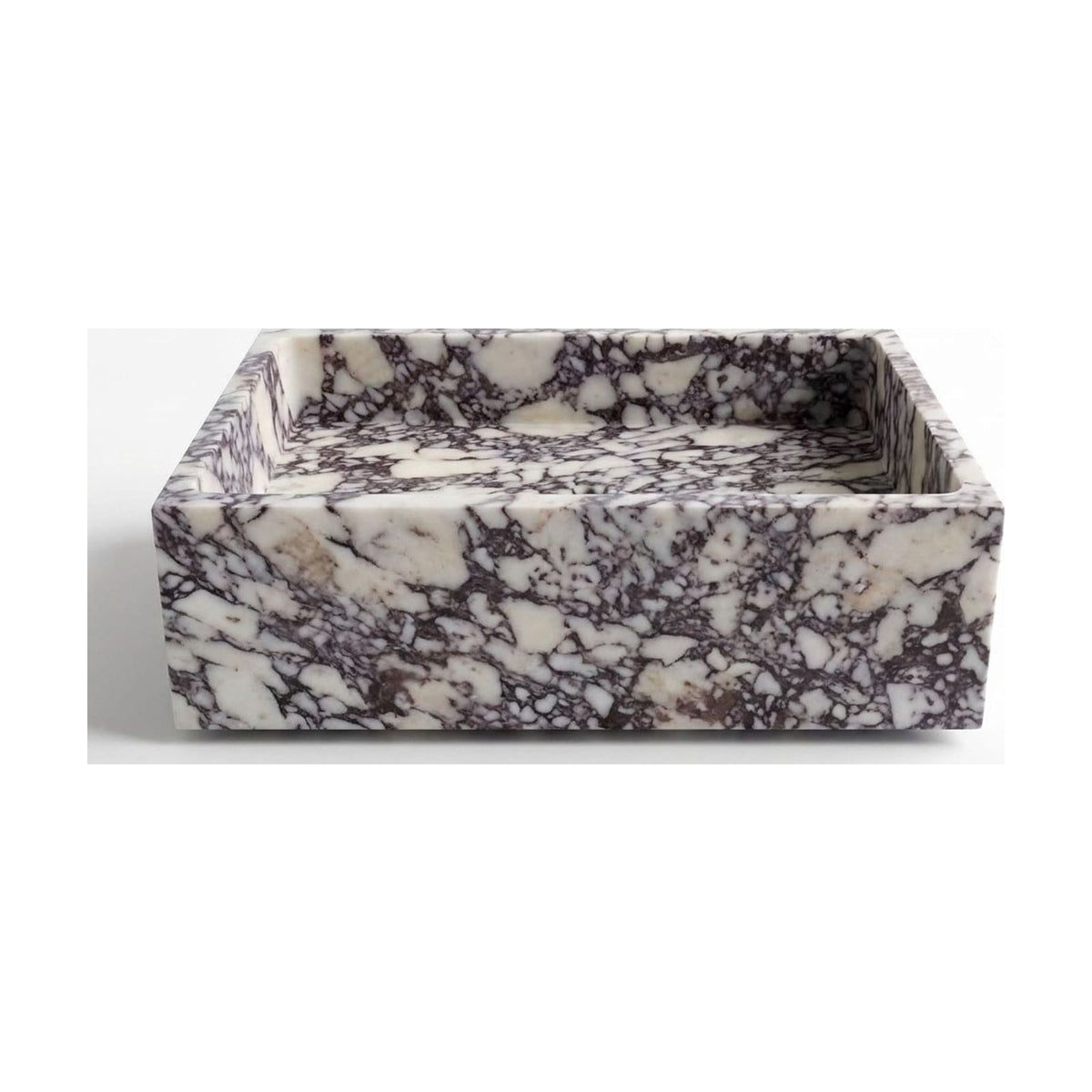 Calacatta Viola Polished Rectangular Marble Vessel Sink — view 1