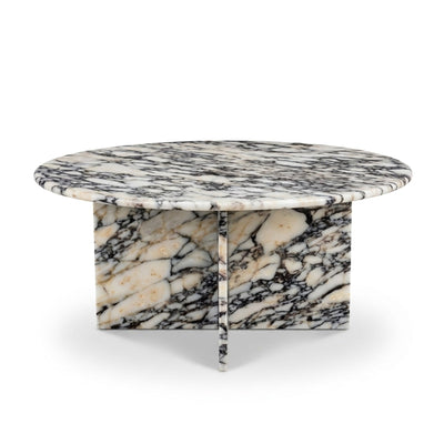 Calacatta Viola Polished Marble Table with Cross Base