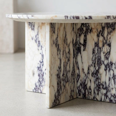 Calacatta Viola Polished Marble Accent Table — detail