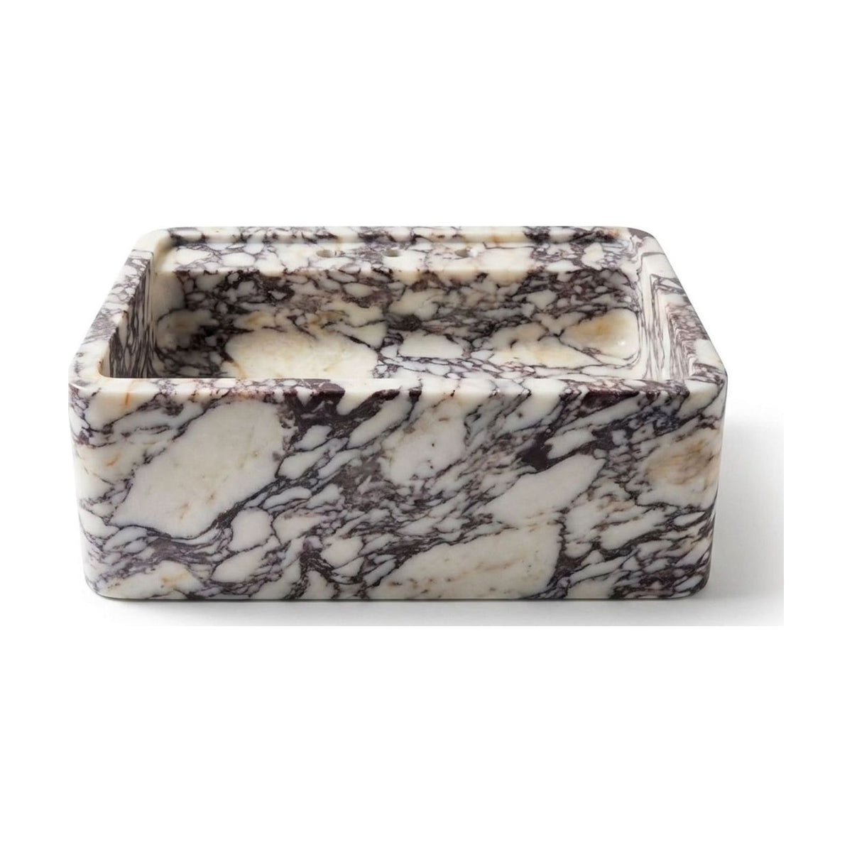 Calacatta Viola Polished Marble Sink with 3 Faucet Holes — view 1