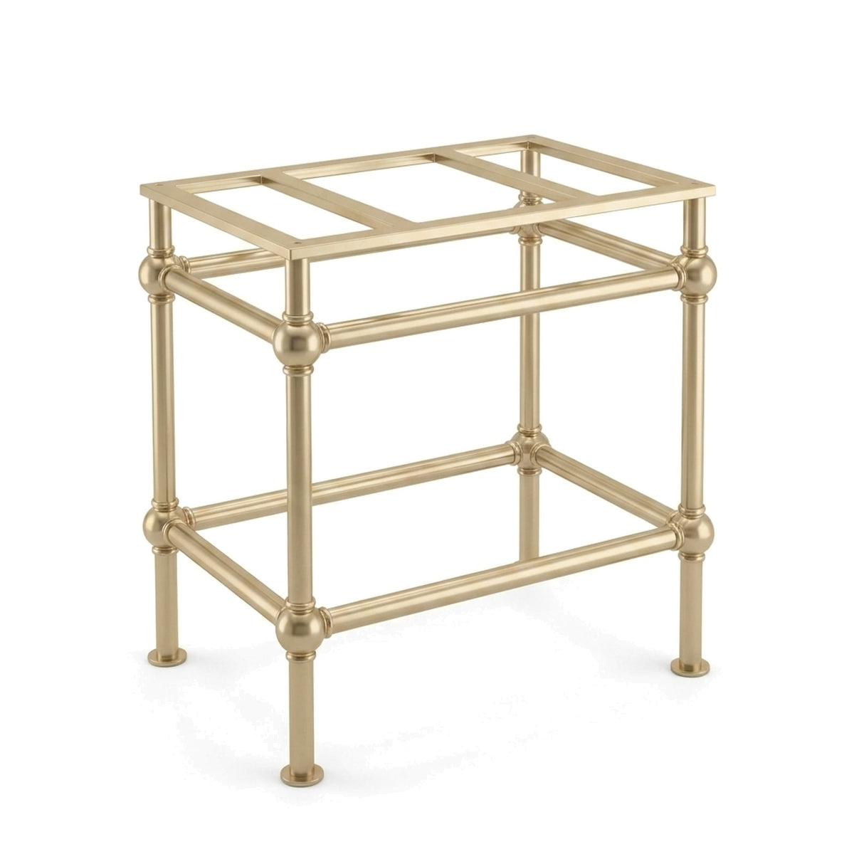 Metal Stand No. 849 – custom stainless steel vanity stand — view 1