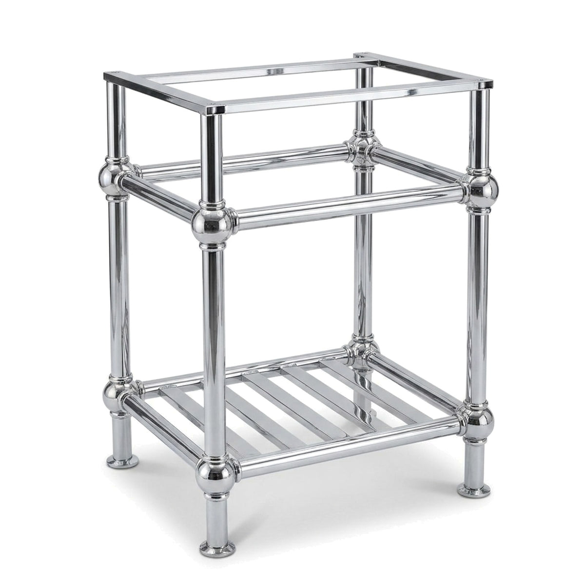 Metal Stand No. 836 – custom stainless steel vanity stand — view 1