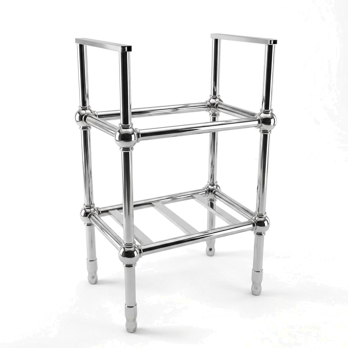 Metal Stand No. 845 – custom stainless steel vanity stand — view 1