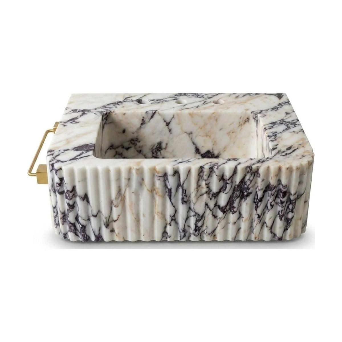 Calacatta Viola Fluted Marble Sink — view 1