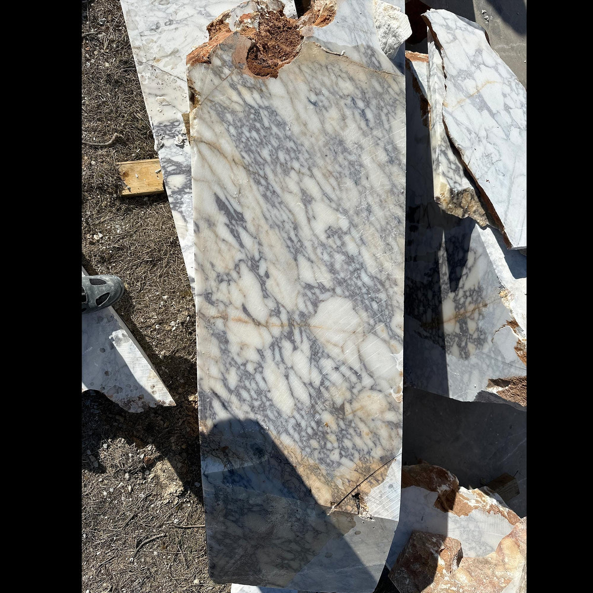 Calacatta Viola Marble Sink | Polished Modern Stone Basin | Rectangular Vanity for Designer Bathrooms M6S48 — view 4