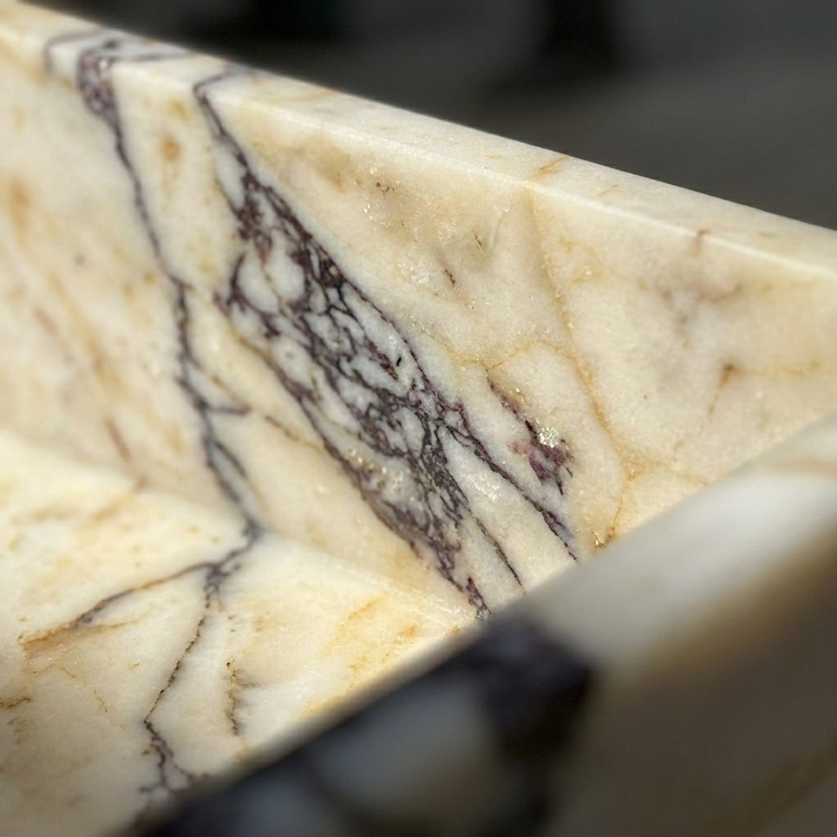 Calacatta Viola Marble Vanity Sink, Small Batch Made to Order — view 4