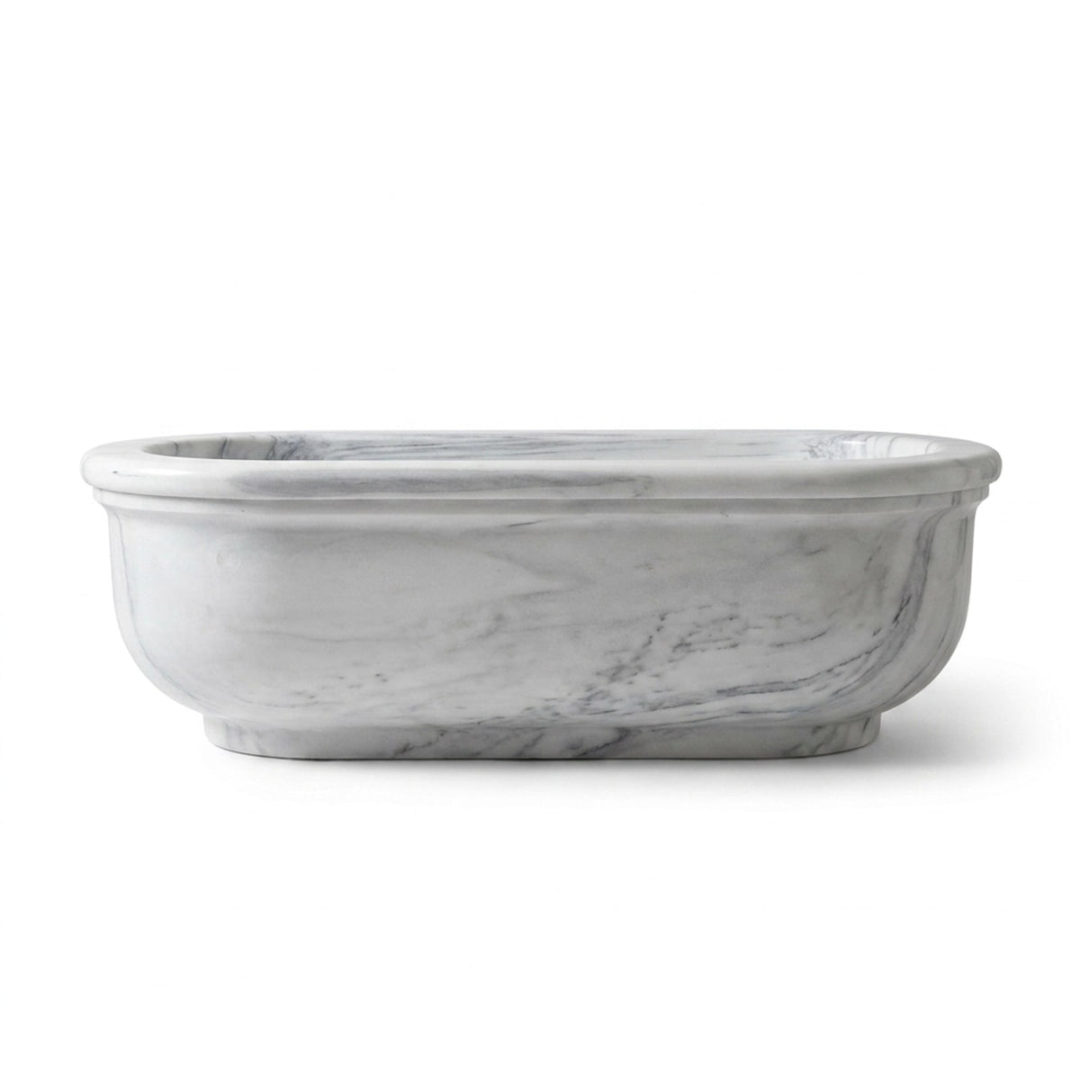 Carrara Polished Marble Freestanding Bathtub