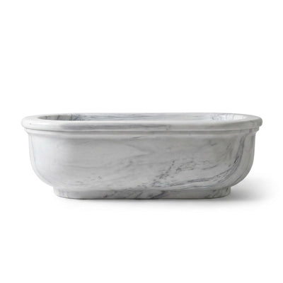 Carrara Polished Marble Freestanding Bathtub