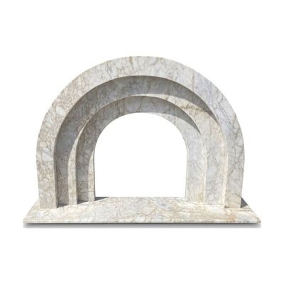 Calacatta Gold Polished Arched Marble Fireplace Surround