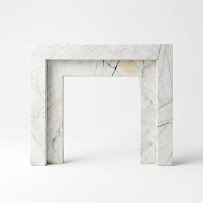 Carrara Honed Marble Fireplace Surround