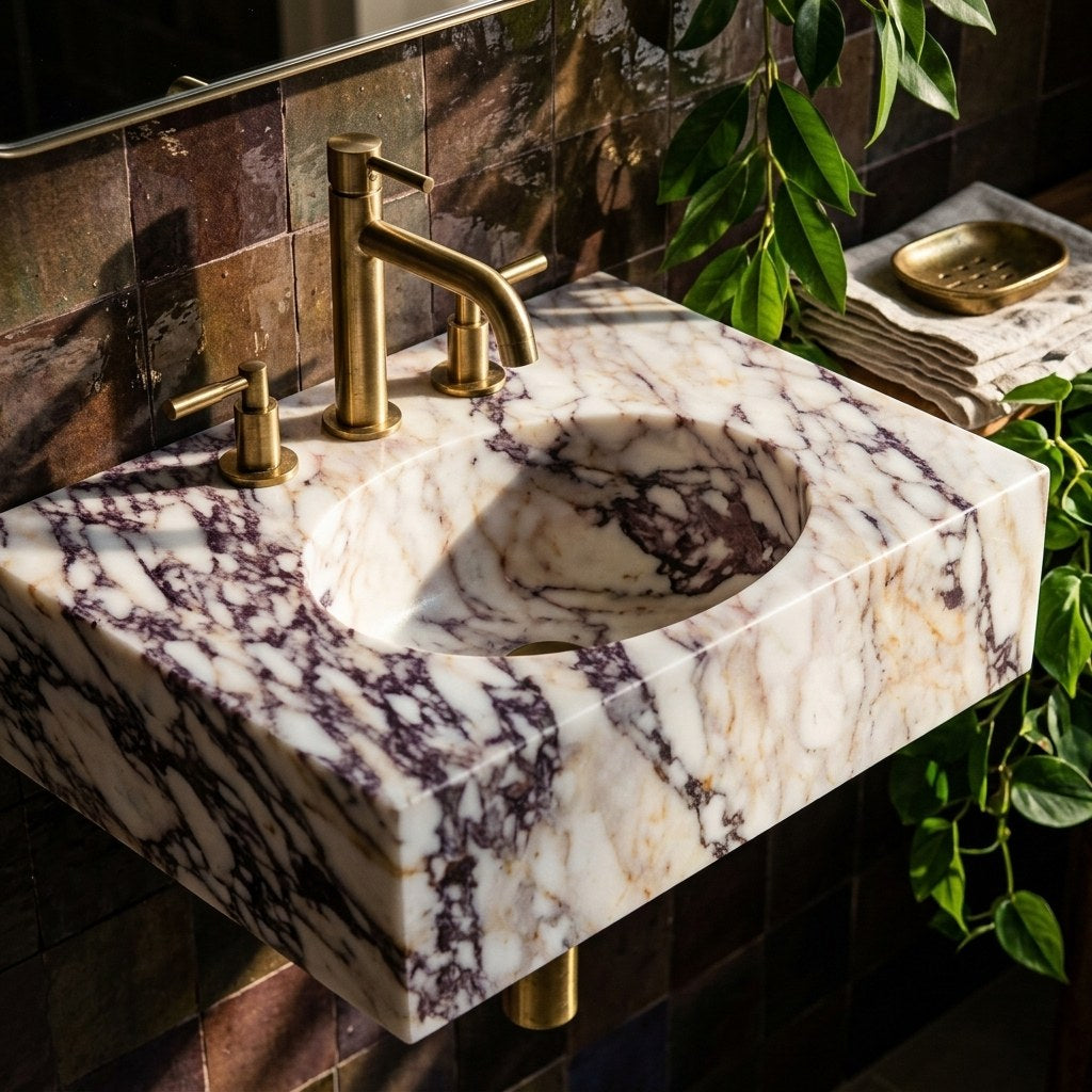 Calacatta Viola Marble Sink — premium — view 2