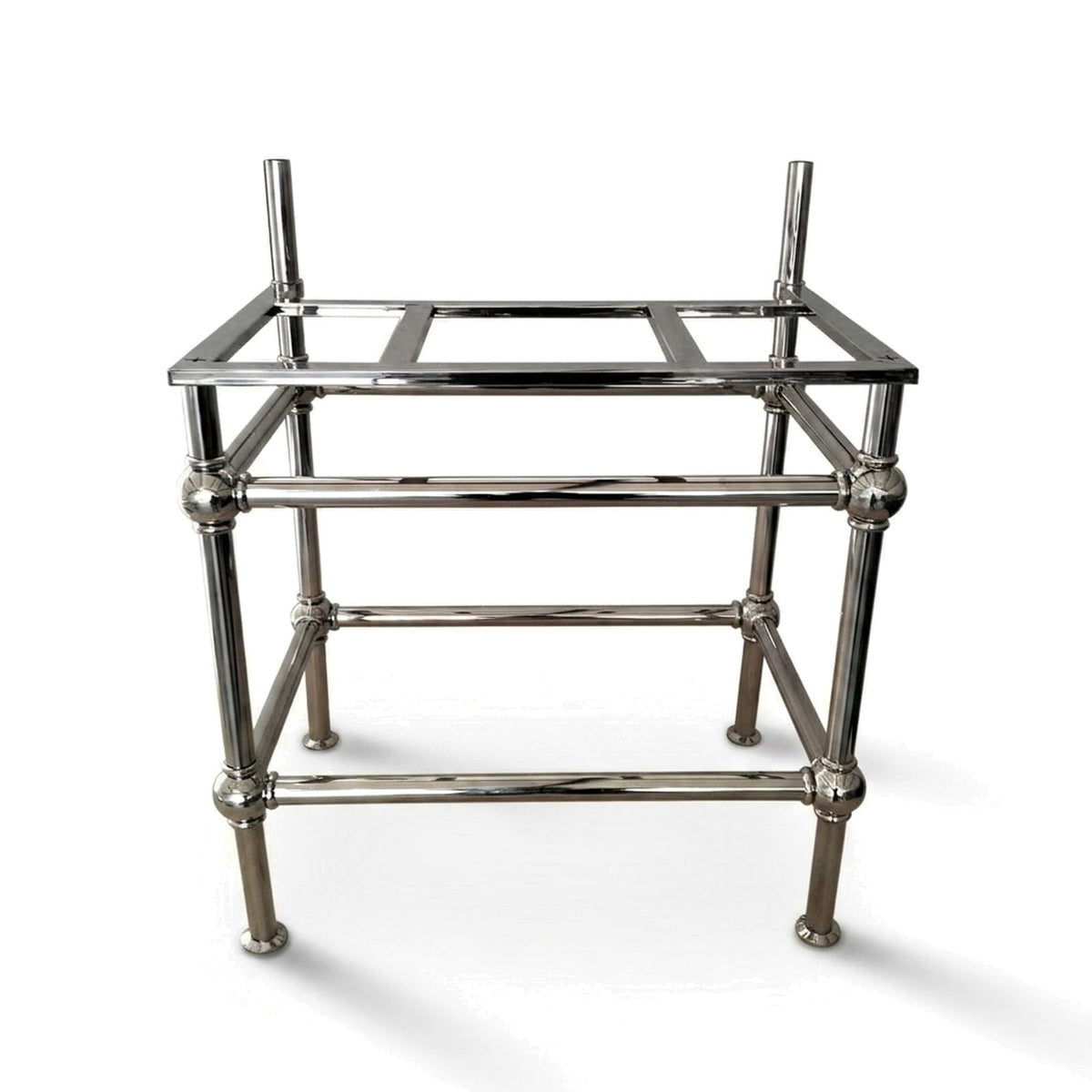 Metal Stand No. 840 – custom stainless steel vanity stand — view 1