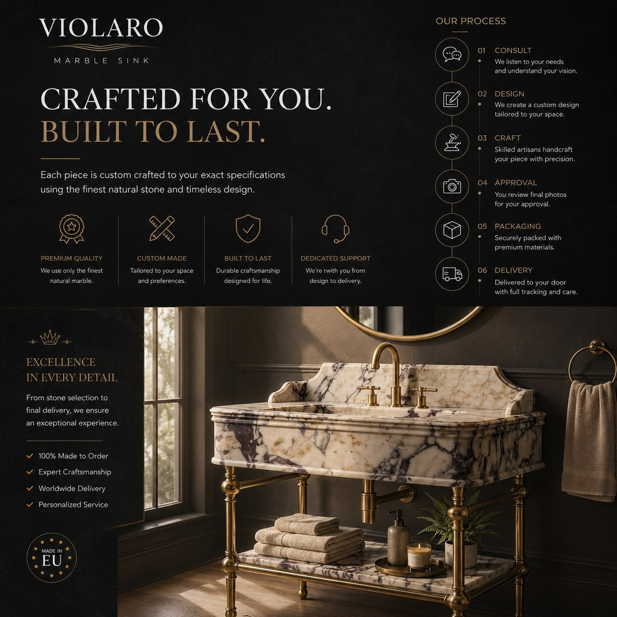 Violaro Marble — made to order — view 7