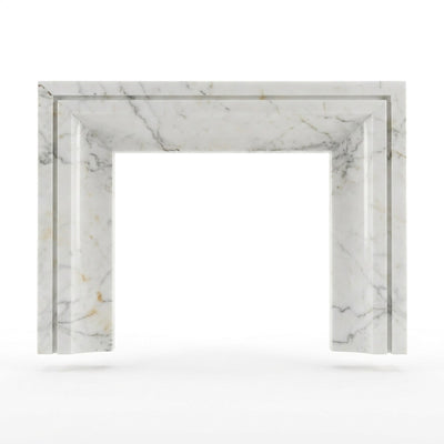 Carrara Polished Marble Fireplace Surround