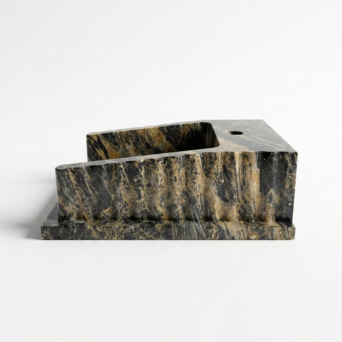 Picasso Fluted Honed Marble Sink — view 1