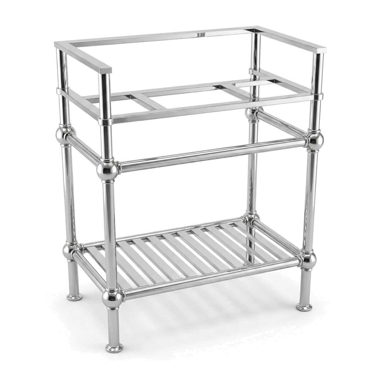Metal Stand No. 793 – custom stainless steel vanity stand — view 1