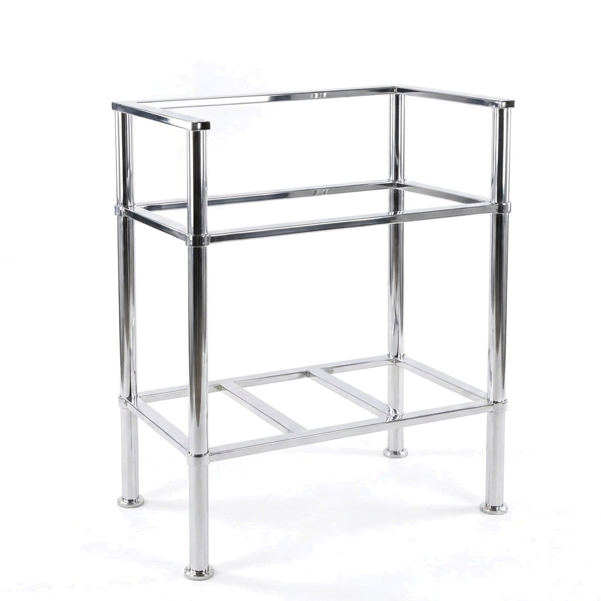 Metal Stand No. 843 – custom stainless steel vanity stand — view 1