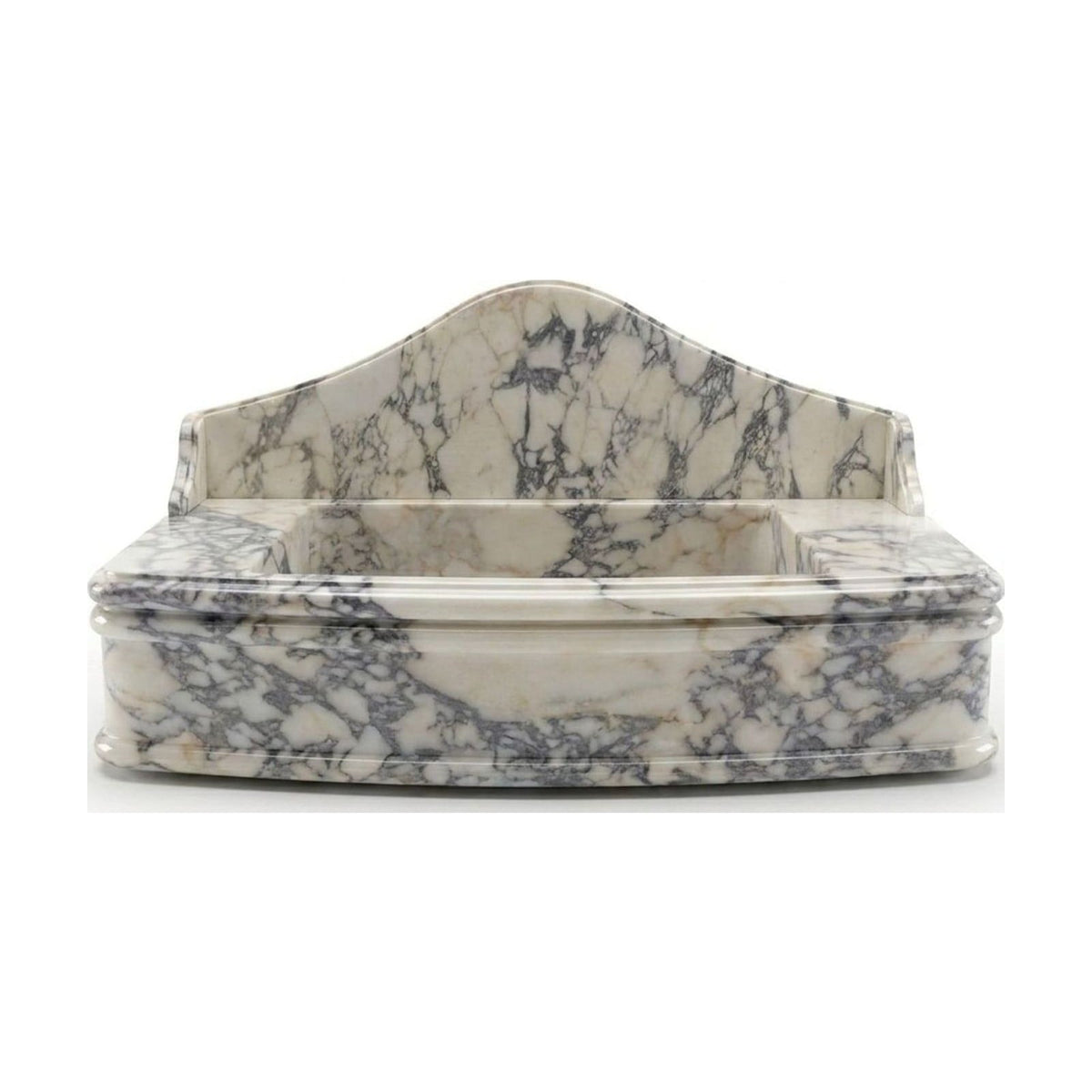 Calacatta Viola Honed Marble Sink with Backsplash — view 1