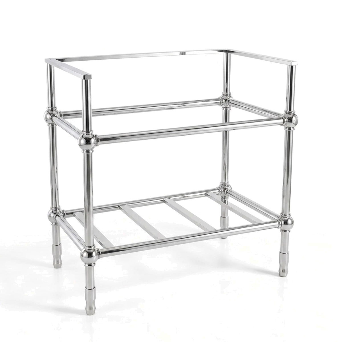 Metal Stand No. 820 – custom stainless steel vanity stand — view 1