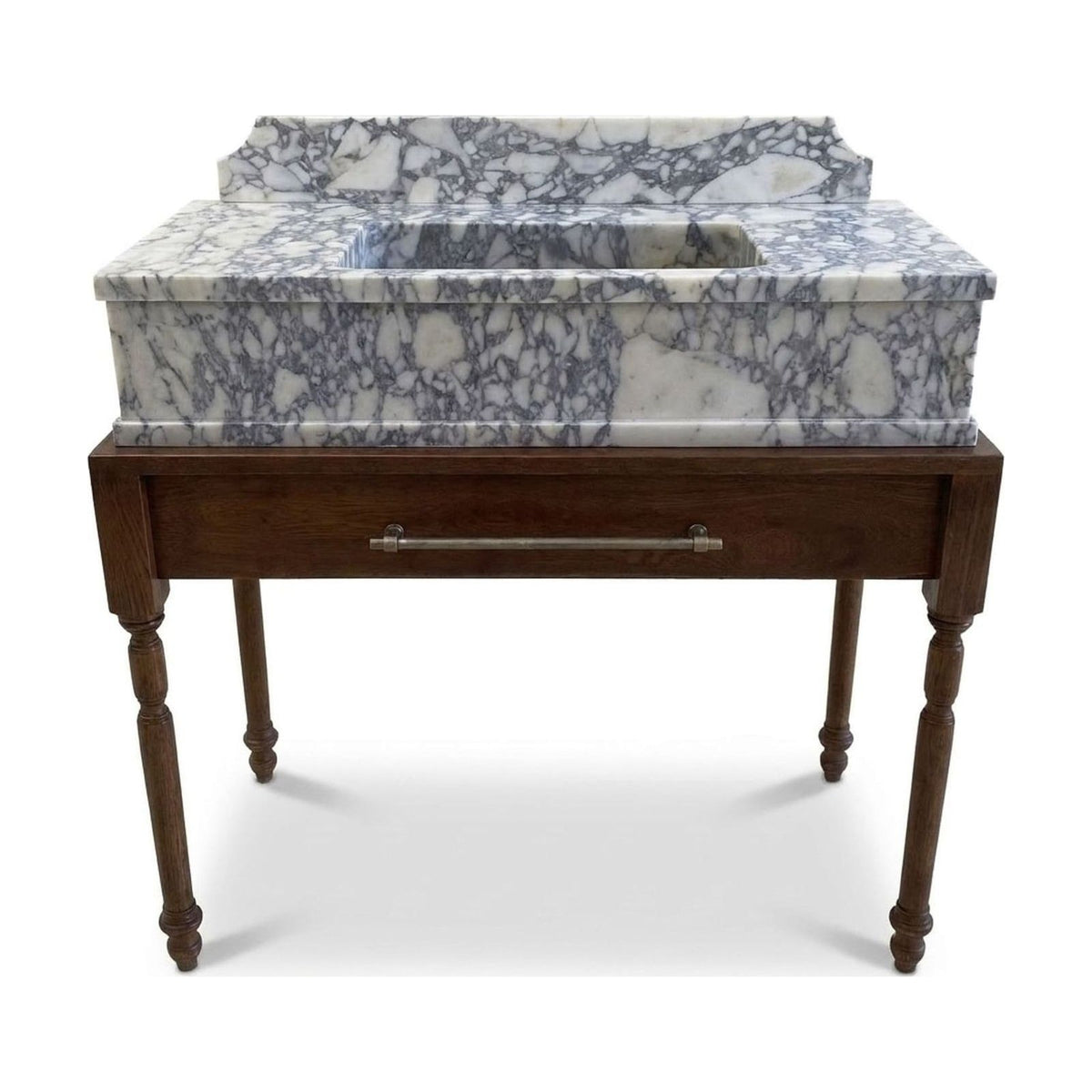 Calacatta Viola Marble Vanity with Backsplash — view 1