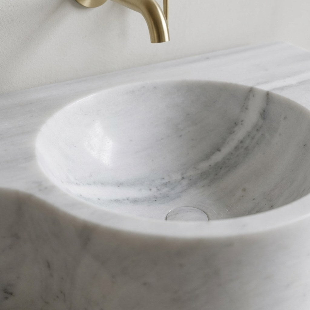 Carrara Marble Sink — detail — view 4