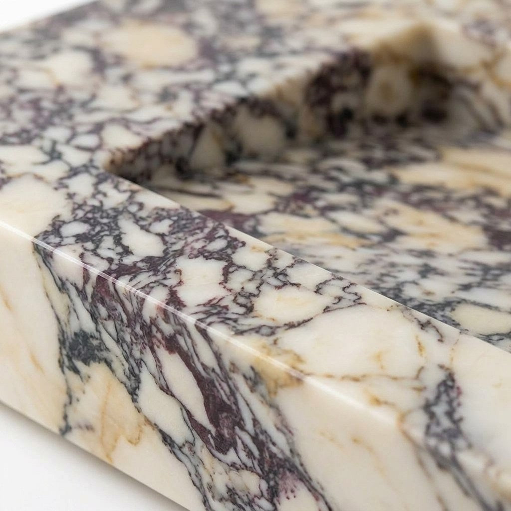 Calacatta Viola Marble Sink — marble detail — view 2