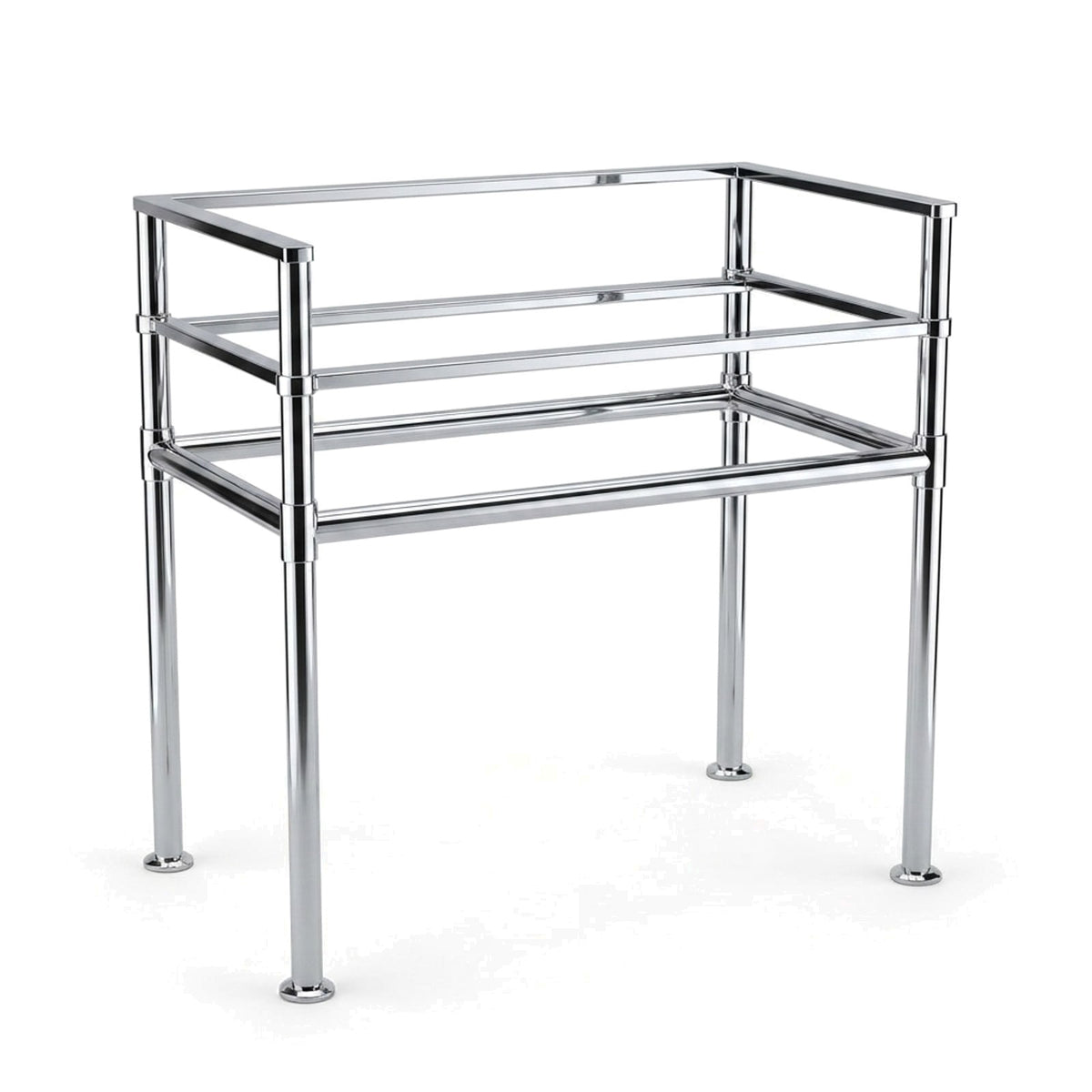 Metal Stand No. 846 – custom stainless steel vanity stand — view 1