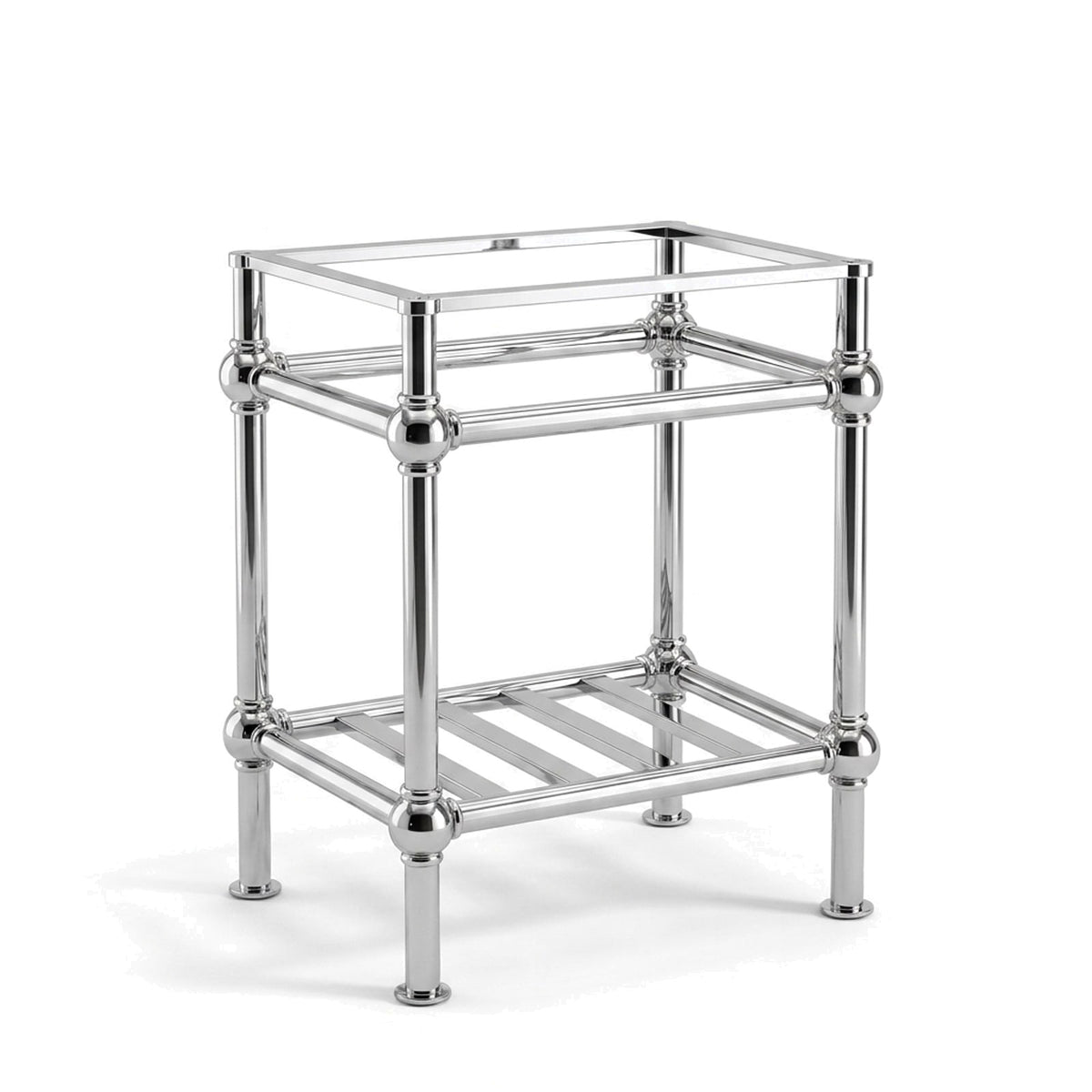 Metal Stand No. 823 – custom stainless steel vanity stand — view 1