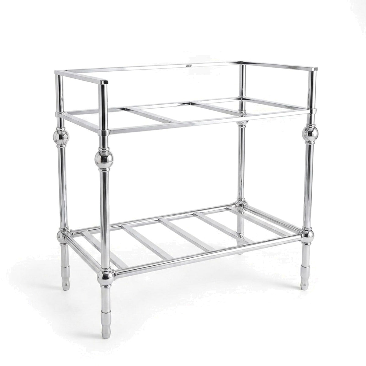 Metal Stand No. 839 – custom stainless steel vanity stand — view 1