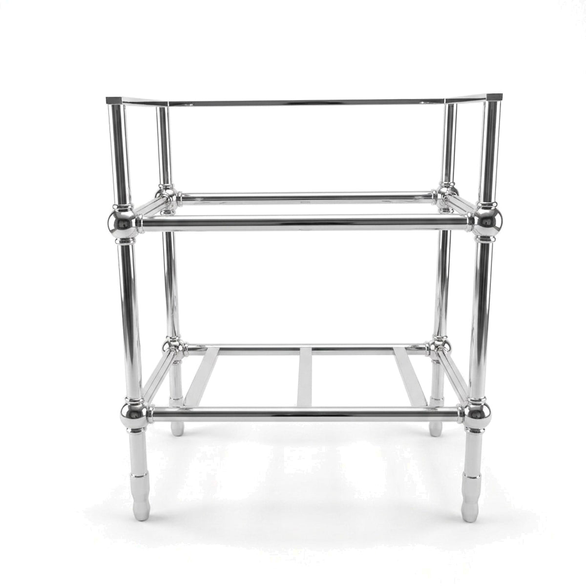 Metal Stand No. 872 – custom stainless steel vanity stand — view 1