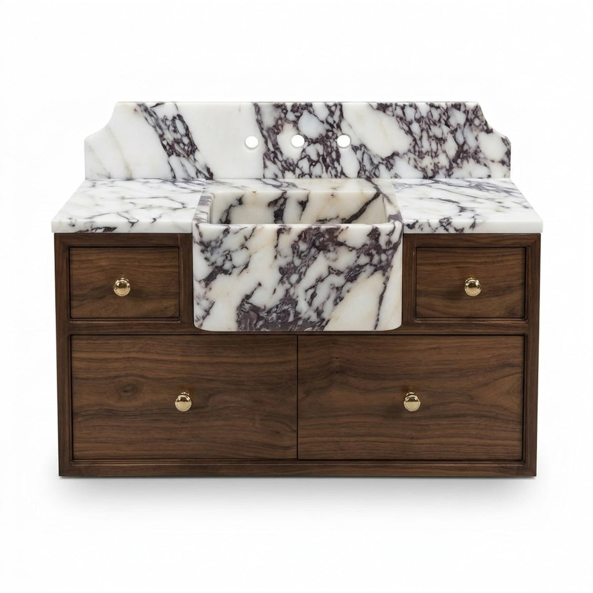 Calacatta Viola Polished Marble Vanity — view 1