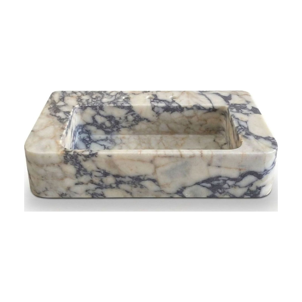 Calacatta Viola Honed Marble Rectangular Sink — view 1