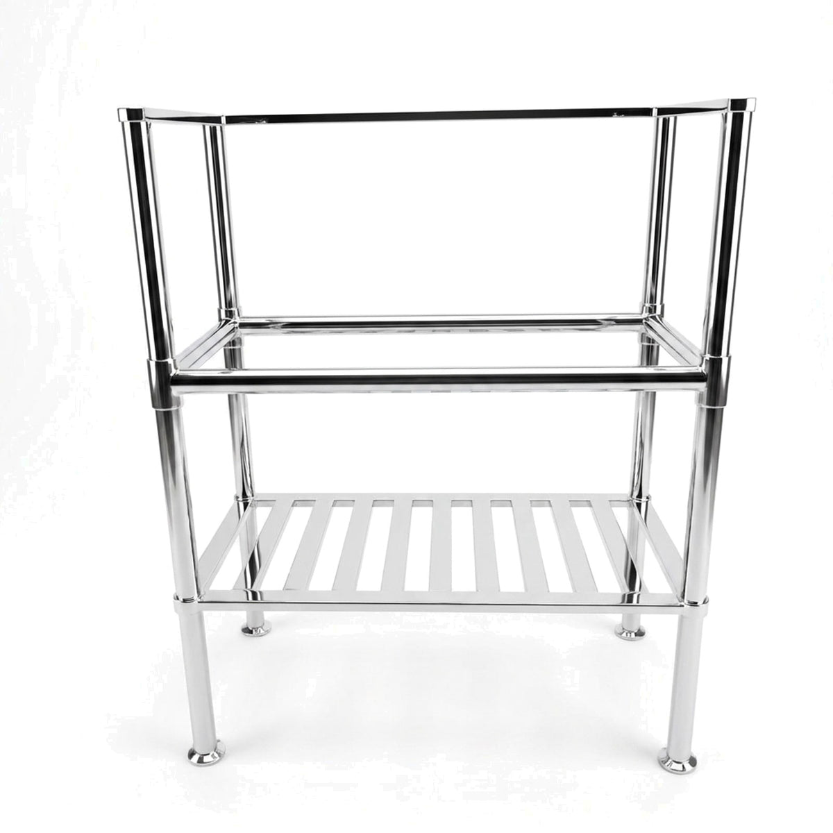 Metal Stand No. 875 – custom stainless steel vanity stand — view 1