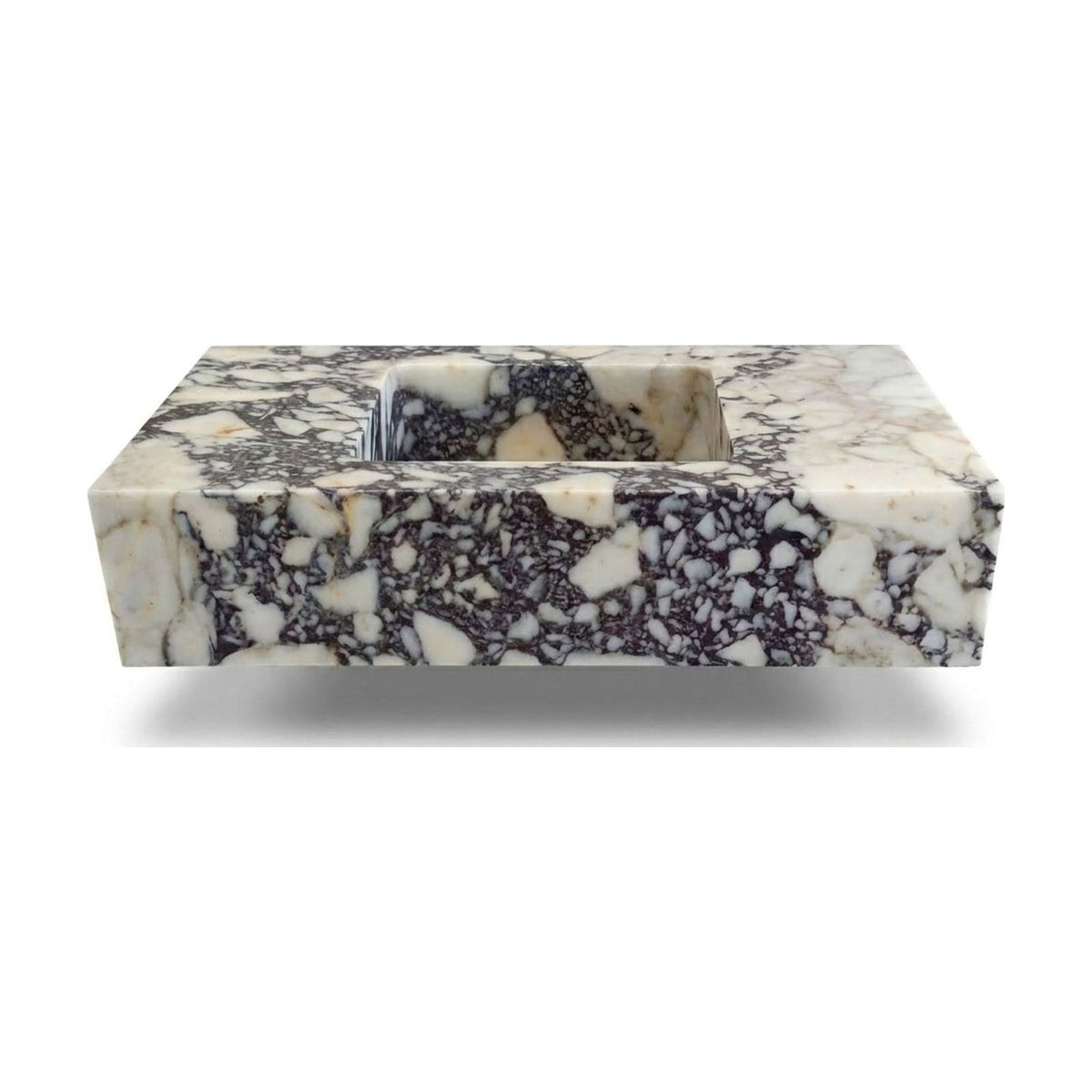 Calacatta Viola Polished Rectangular Marble Sink — view 1