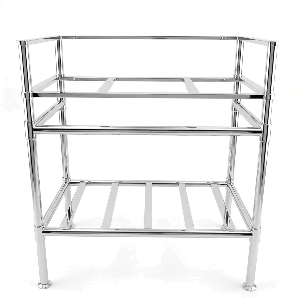 Metal Stand No. 799 – custom stainless steel vanity stand — view 1