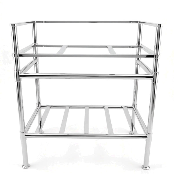 Metal Stand No. 799 – Custom Size Vanity Legs for Marble Sink | Brass, Black or Chrome PVD Stainless Steel Console