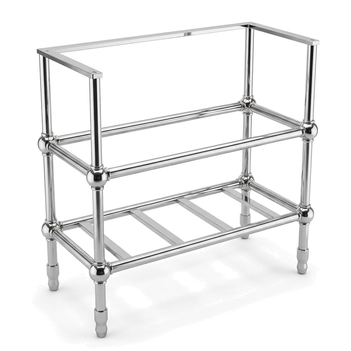 Metal Stand No. 824 – custom stainless steel vanity stand — view 1