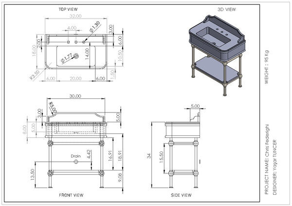 Chris Federighi Custom Order + Metal Catalog Sample