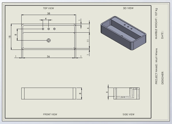 Matt Wiens - Custom Order Floating Sink