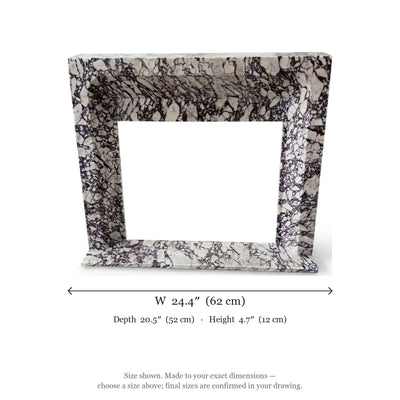 Calacatta Viola Polished Marble Fireplace Surround — dimensions